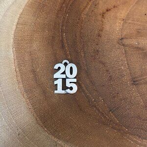 RETIRED James Avery 2015 Stacked Year Charm, Sterling Silver
